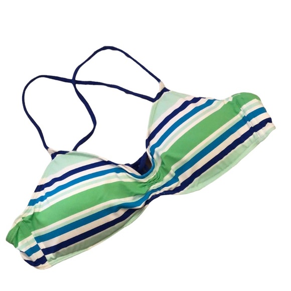 Abercrombie & Fitch Other - Abercrombie Stripe Bikini Top in Blue Green Size Small